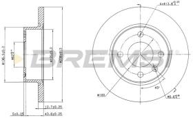 BREMSI CD6813S - DISCOS DE FRENO SKODA