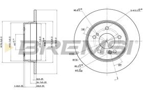 BREMSI CD6819S - DISCOS DE FRENO MERCEDES-BENZ, CHRYSLER