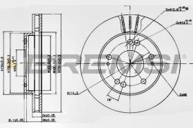 BREMSI CD6824V - DISCOS DE FRENO MITSUBISHI