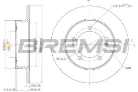 BREMSI CD6825S - DISCOS DE FRENO MITSUBISHI