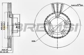 BREMSI CD6826V - DISCOS DE FRENO HYUNDAI