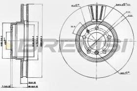 BREMSI CD6832V - DISCOS DE FRENO BMW, ALPINA