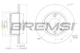 BREMSI CD6840S - DISCOS DE FRENO CITROEN