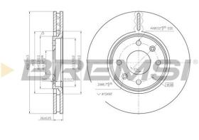 BREMSI CD6841V - DISCOS DE FRENO PEUGEOT, CITROEN