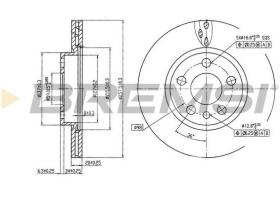 BREMSI CD6842V - DISCOS DE FRENO FIAT, PEUGEOT, CITROEN