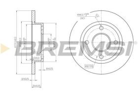 BREMSI CD6845S - DISCOS DE FRENO FORD, MAZDA