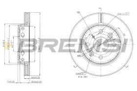 BREMSI CD6854V - DISCOS DE FRENO KIA