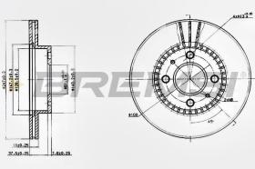 BREMSI CD6867V - DISCOS DE FRENO NISSAN