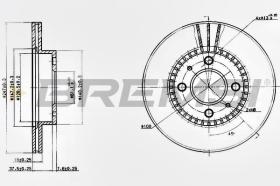 BREMSI CD6867V - DISCOS DE FRENO NISSAN