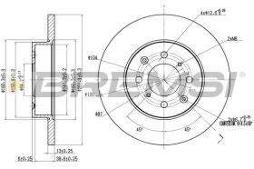 BREMSI CD6872S - DISCOS DE FRENO MG, ROVER