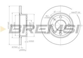 BREMSI CD6875S - DISCOS DE FRENO VW, SKODA