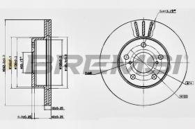 BREMSI CD6876V - DISCOS DE FRENO SUBARU