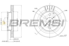 BREMSI CD6880V - DISCOS DE FRENO TOYOTA