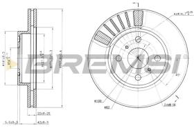 BREMSI CD6881V - DISCOS DE FRENO TOYOTA