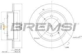 BREMSI CD6886S - DISCOS DE FRENO VOLVO, MITSUBISHI, PROTON