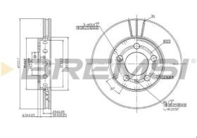 BREMSI CD6927V - DISCOS DE FRENO VW, AUDI, SEAT, SKODA