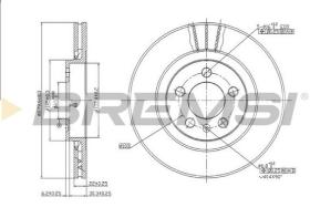 BREMSI CD6928V - DISCOS DE FRENO FORD, VW, AUDI, SEAT, SKODA