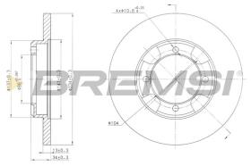 BREMSI CD6947S - DISCOS DE FRENO PROTON, MITSUBISHI