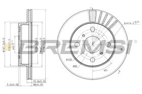 BREMSI CD6948V - DISCOS DE FRENO TOYOTA