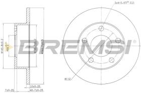 BREMSI CD6952S - DISCOS DE FRENO VW, AUDI