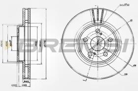 BREMSI CD6957V - DISCOS DE FRENO TOYOTA