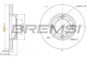 BREMSI CD6968S - DISCOS DE FRENO PIAGGIO, DAIHATSU