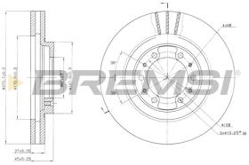 BREMSI CD6974V - DISCOS DE FRENO MITSUBISHI