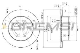 BREMSI CD6976V - DISCOS DE FRENO NISSAN