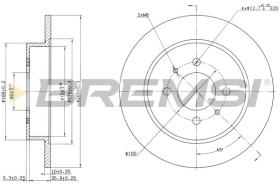 BREMSI CD6988S - DISCOS DE FRENO PROTON, MITSUBISHI