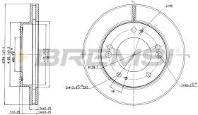 BREMSI CD6993V - DISCOS DE FRENO KIA