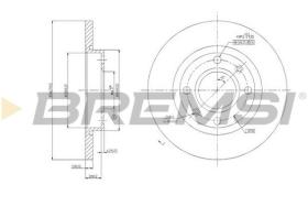 BREMSI CD6995S - DISCOS DE FRENO PEUGEOT, CITROEN