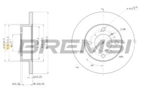 BREMSI CD6998S - DISCOS DE FRENO PROTON, MITSUBISHI