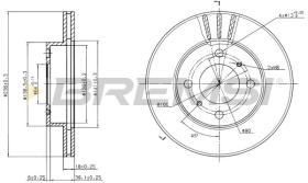 BREMSI CD7005V - DISCOS DE FRENO PROTON, MITSUBISHI