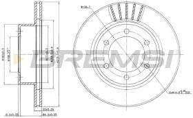 BREMSI CD7008V - DISCOS DE FRENO TOYOTA