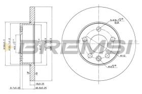 BREMSI CD7011S - DISCOS DE FRENO VW