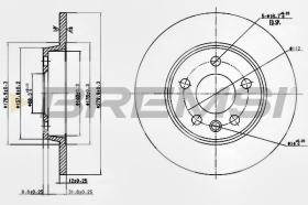 BREMSI CD7012S - DISCOS DE FRENO VW