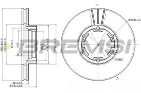 BREMSI CD7016V - DISCOS DE FRENO NISSAN