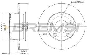 BREMSI CD7033S - DISCOS DE FRENO AUDI