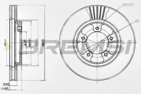 BREMSI CD7039V - DISCOS DE FRENO TOYOTA