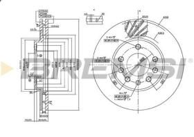 BREMSI CD7042V - DISCOS DE FRENO OPEL, VAUXHALL, CHEVROLET