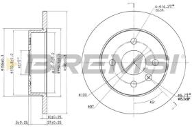 BREMSI CD7043S - DISCOS DE FRENO OPEL, VAUXHALL, CHEVROLET