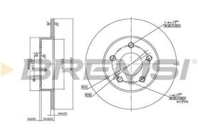 BREMSI CD7044S - DISCOS DE FRENO OPEL, VAUXHALL, CHEVROLET