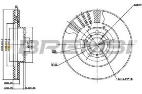 BREMSI CD7055V - DISCOS DE FRENO LEXUS