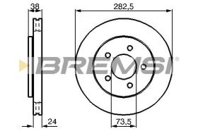 BREMSI CD7059V - DISCOS DE FRENO DODGE, CHRYSLER, PLYMOUTH