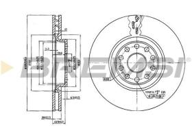 BREMSI CD7062V - DISCOS DE FRENO OPEL, ALFA ROMEO, LANCIA