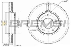 BREMSI CD7069V - DISCOS DE FRENO DAIMLER, JAGUAR