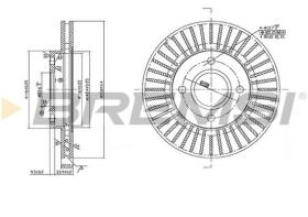 BREMSI CD7072V - DISCOS DE FRENO FORD, MAZDA