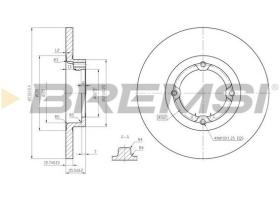 BREMSI CD7076S - DISCOS DE FRENO DAEWOO, CHEVROLET