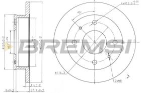 BREMSI CD7077S - DISCOS DE FRENO HYUNDAI