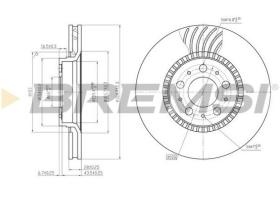 BREMSI CD7078V - DISCOS DE FRENO VOLVO